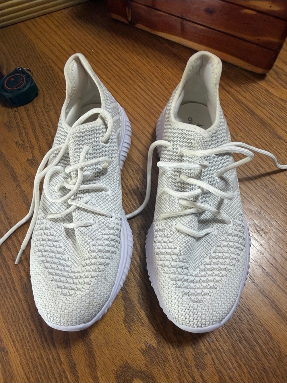 Avia Cream Knit Lace-Up Women's Sneakers